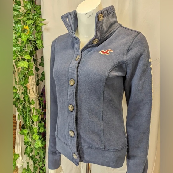 4 for 25$ HOLLISTER | Blue Sweater Jacket Vest. Women’s Size Medium. - Picture 2 of 9